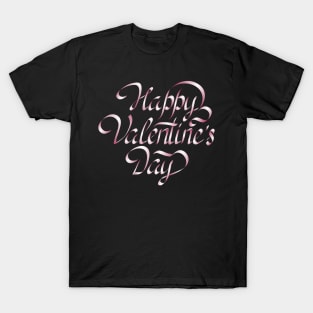 Calligraphic happy Valentines Day T-Shirt